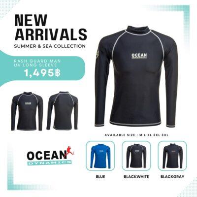 Ocean Dynamics Mens Rash Guard 2023 Long Sleeve